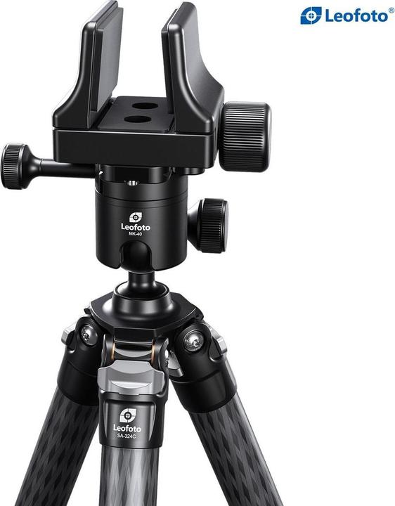 Actual product image Leofoto SA-324C+MK-40+GS-3 CNC Tripod Hard Anodize (2006206288) (Carbon, Metal)