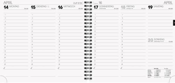 Image du produit Brunnen Calendrier carré 766 21x20,5cm 1 semaine/2 pages couverture cartonnée bleue 2025