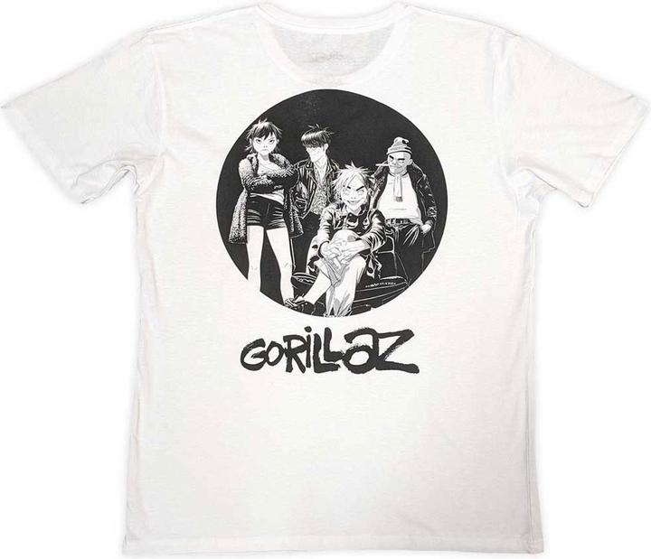 Immagine prodotto Gorillaz Song Machine Brush Maglietta Stampa posteriore Logo Adulto Unisex (S)