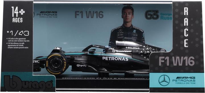 Actual product image Bburago Mercedes-AMG F1 W16 1/43 Russell 2025
