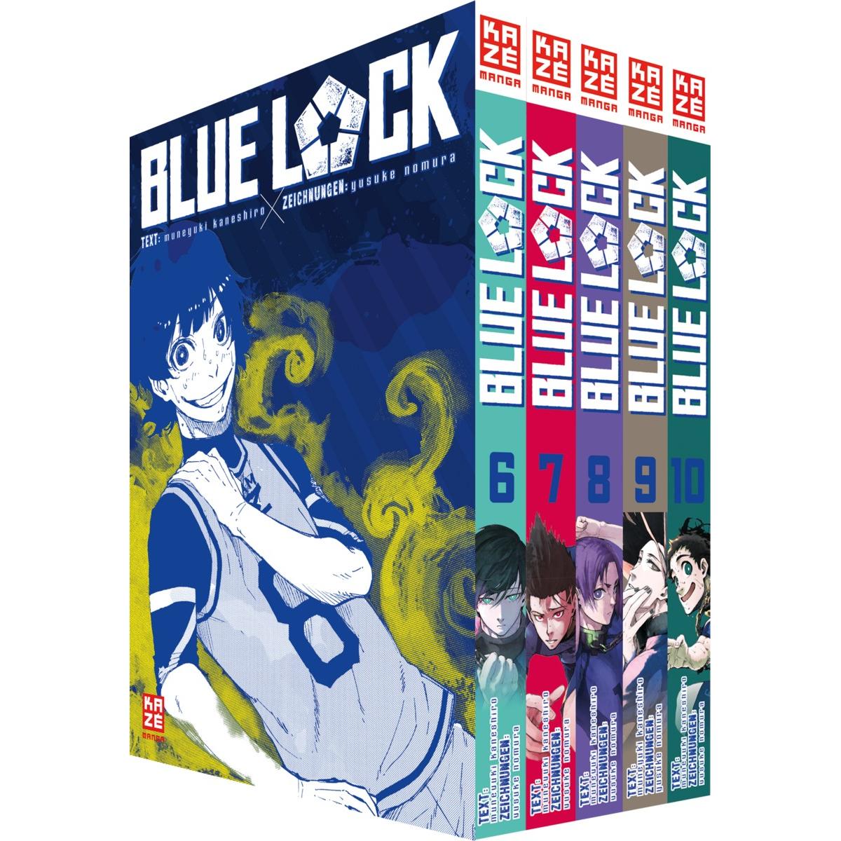 Thumbnail - Blue Lock – Band 6-10 im Sammelschuber, Belletristik von Markus Lange, Yusuke Nomura