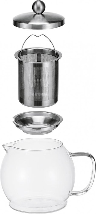 Fs-Star Teekanne aus Glas mit Filter (1.20 l)