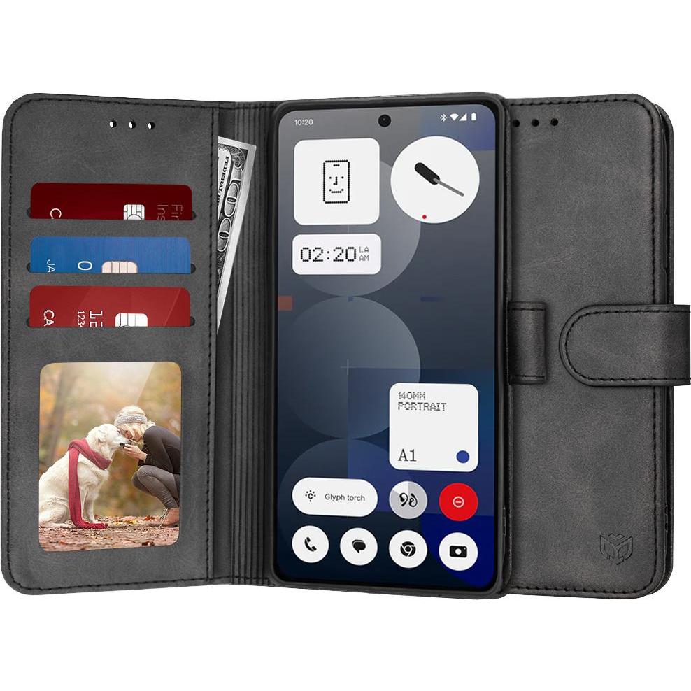 Techsuit - Diary Book - Nothing Phone (3a) Pro - Black (Niente Telefono (3a) Pro), Cover smartphone, Nero