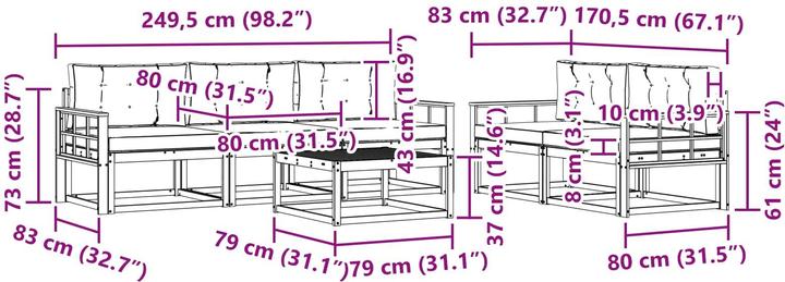 Produktbild vidaXL Outdoor-Sofagarnitur