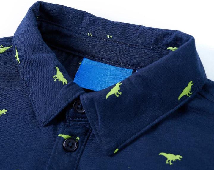 Immagine prodotto vidaXL Camicia da bambino blu navy 116,Materiale: 100 % cotone,Colore (116)