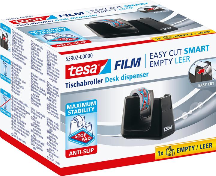 Actual product image tesa EASY CUT SMART tape dispenser for tables, with anti-slip technology
