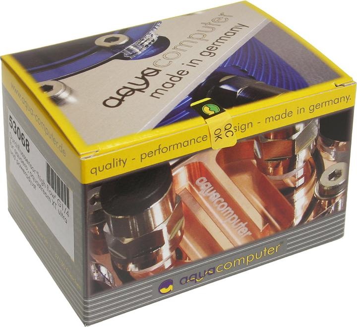 Actual product image Aqua Computer Filter with stainless steel mesh, shut-off valves and installation cover