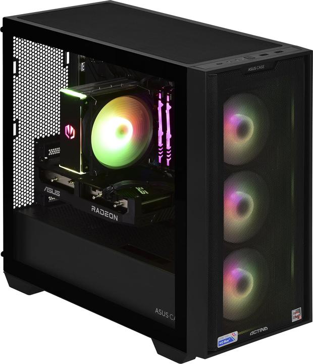 Produktbild Actina 5901443335832 PC Mini Tower AMD Ryzen??? 5 5600 DDR4-SDRAM SSD AMD Radeon RX 7600 Black (1000 GB, 16 GB, AMD Ryzen 5 5600, Radeon RX 7600)