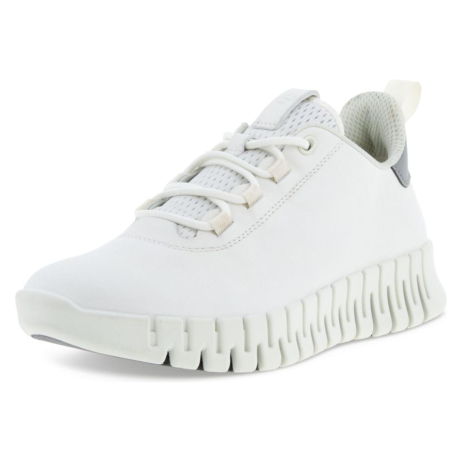 Ecco, Vrouwen, Sneakers, Dames Veterschoenen Sportieve Rubberen Zool Wit, Wit, (42)