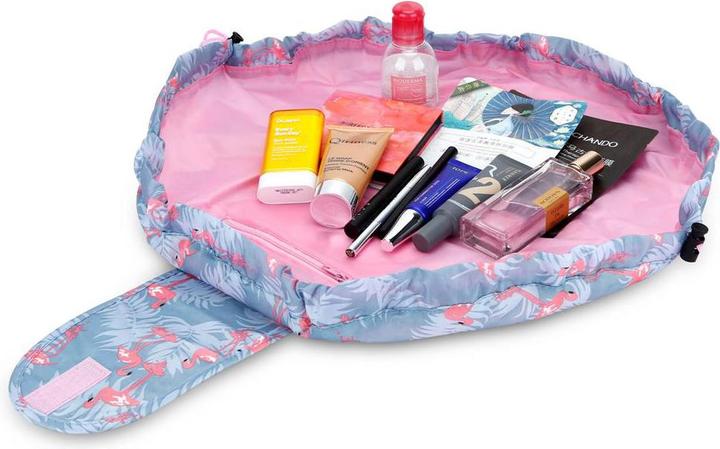 Produktbild Intirilife Kosmetiktasche in GRAU ROSA FLAMINGO