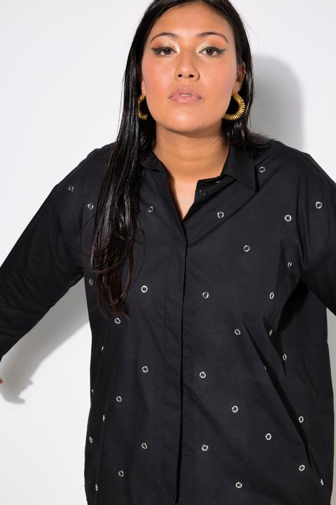 Produktbild Studio Untold Hemdbluse, Oversize Shape, Metallic-Ösen (60)
