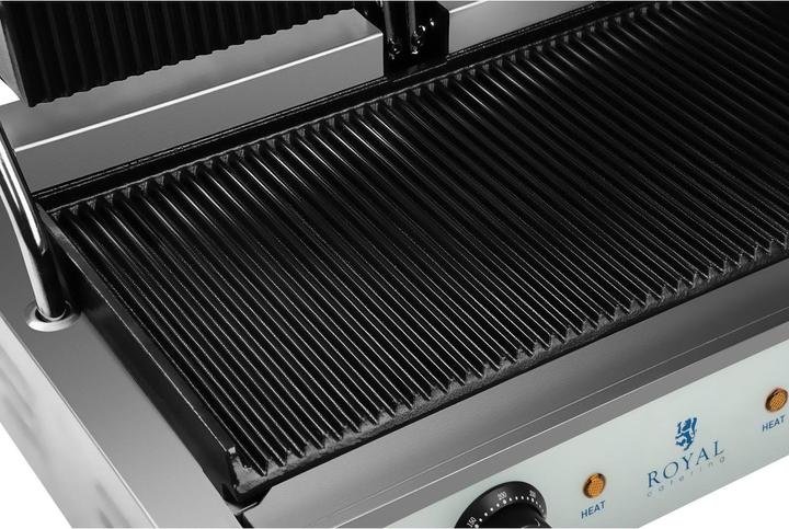 Produktbild Royal Catering Kontaktgrill Elektrogrill Elektro Doppel Panini Toaster Grill Edelstahl 2200W
