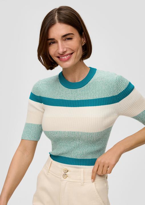 Produktbild S.Oliver Strickpullover Strickshirt mit Rippstruktur (44)