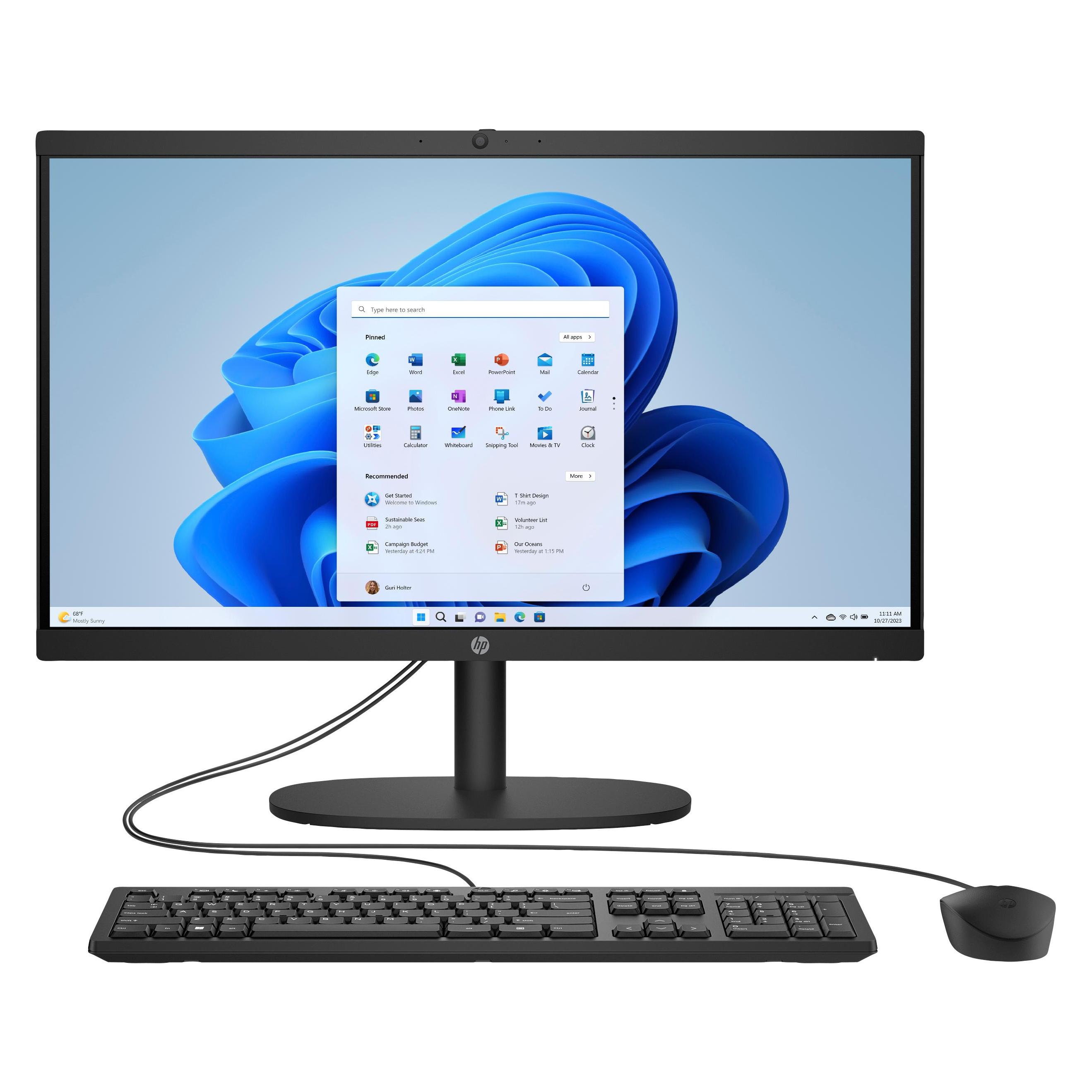HP 22-dg0000nc (512 GB, 8 GB, Intel UHD Graphics), PC, Schwarz