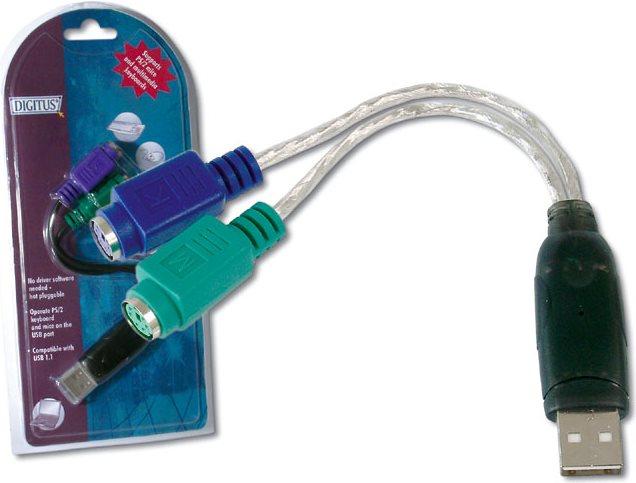 Image du produit Digitus Câble adaptateur USB à PS/2 (0.10 m)