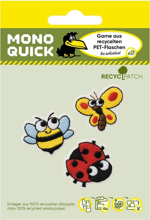 Produktbild Mono Quick Recycl-Patch Wiesentiere Trio (3 Stk., 2.60 x 2.50 cm)