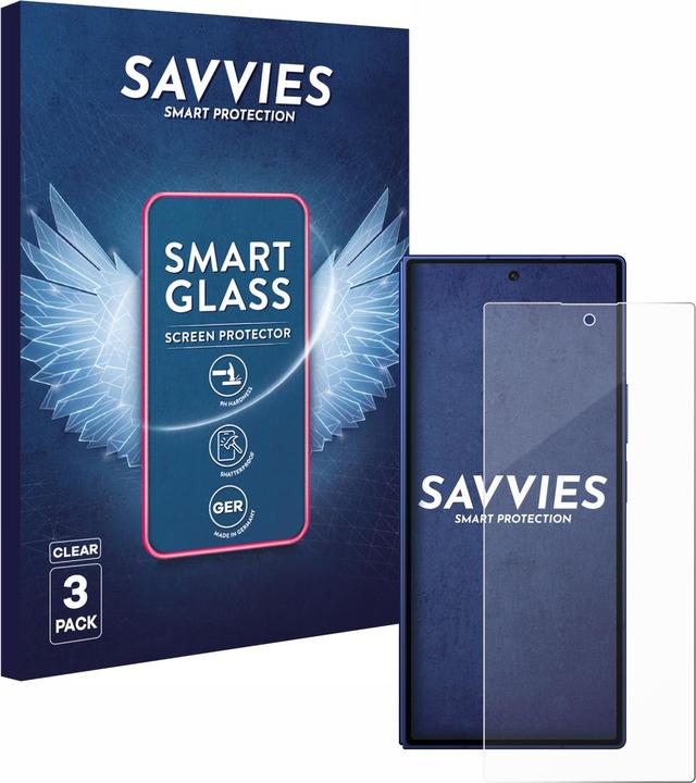 Produktbild Savvies Panzer Schutzglas für Samsung Galaxy Z Fold 7 Schutzfolie Displayschutz Display Schutz Glas Folie (3 Stk., Samsung Galaxy Z Fold7)