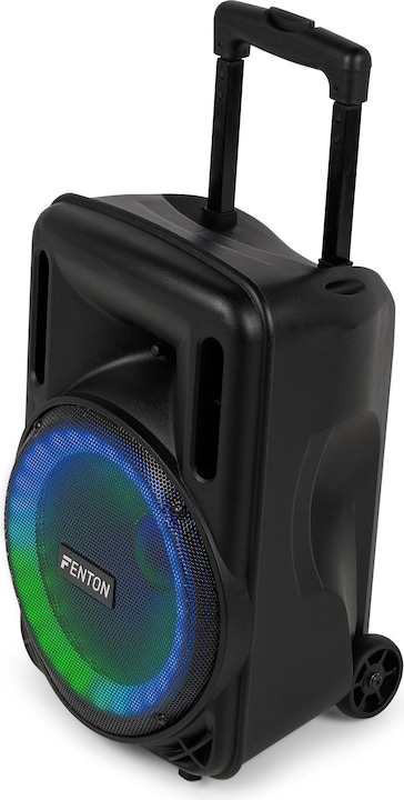 Produktbild Fenton Speaker Bluetooth - FT10LED MK2 karaoke box met LEDâ€™s, accu en microfoon - Voor (Aktiv)