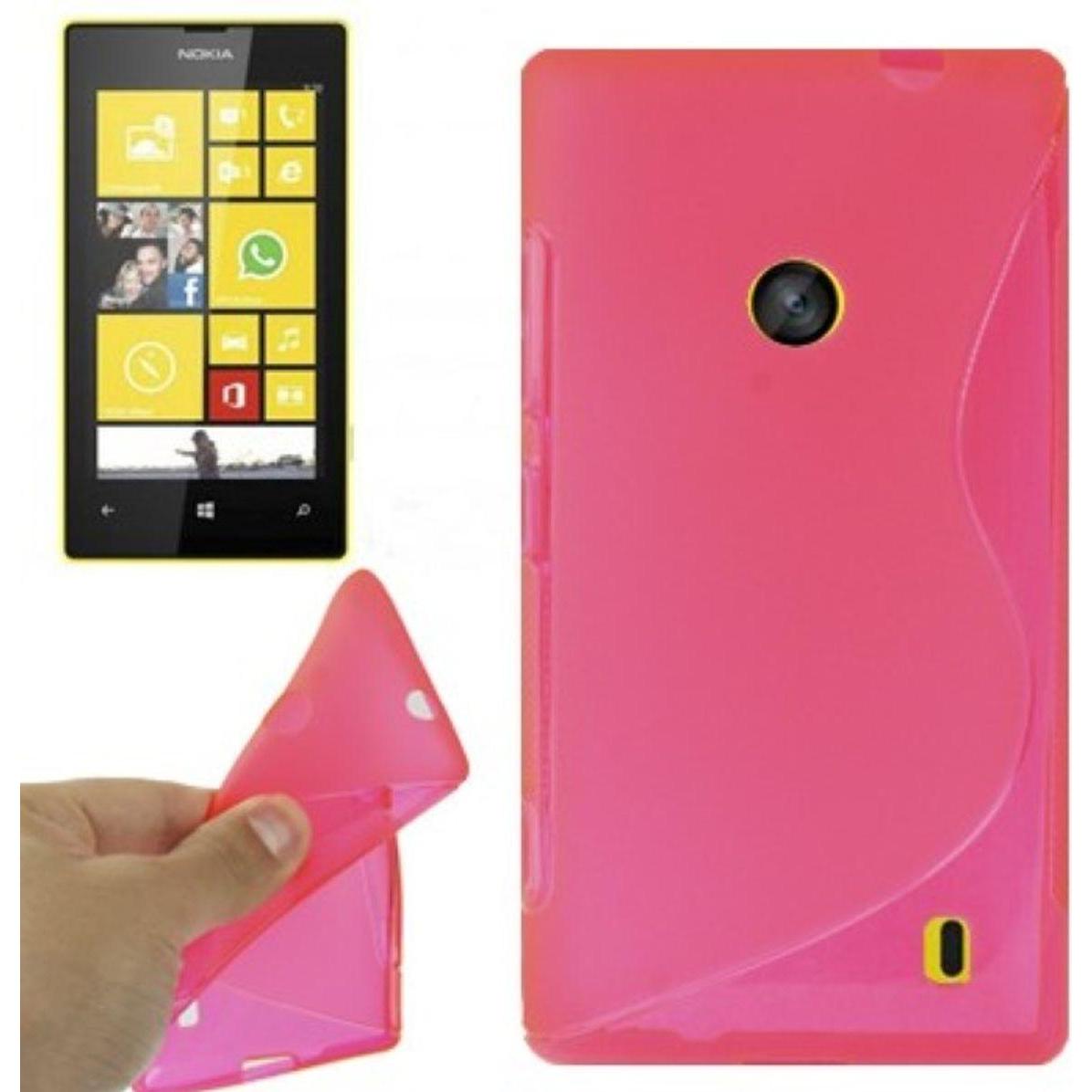 König Design Schutzhülle TPU Case für Handy Nokia Lumia 520 Pink (Nokia Lumia 520), Smartphone Hülle, Rosa