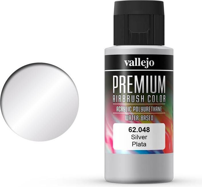 Productafbeelding Vallejo Premium Airbrush kleuren (Zilver, 60 ml)