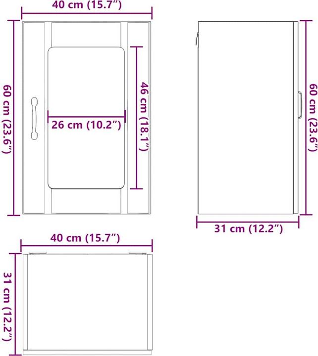 Image du produit vidaXL Küchen-Wandschrank (40 x 31 x 60 cm)