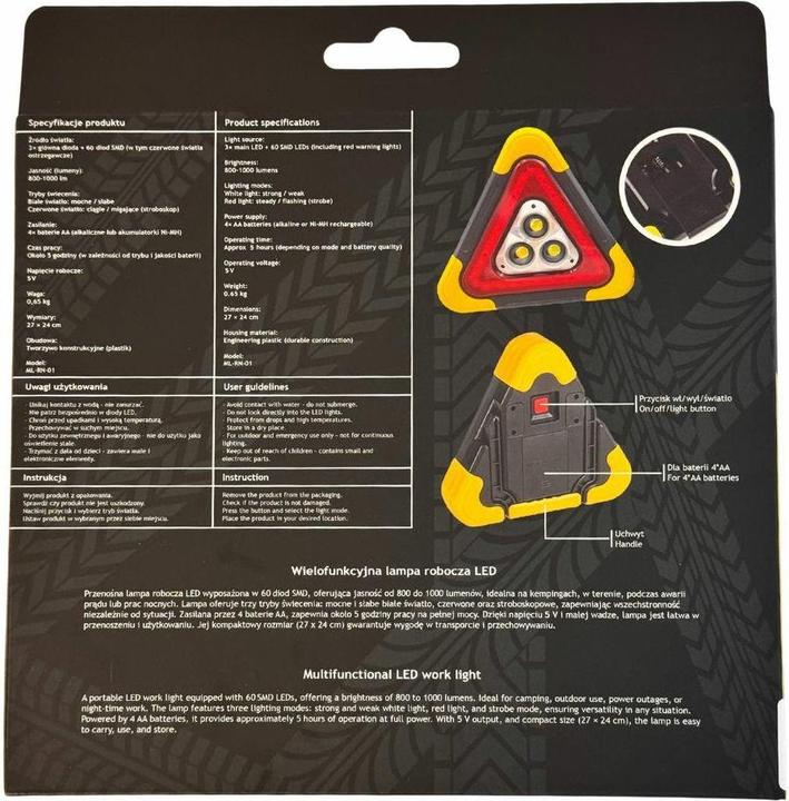 Produktbild MajesticLine LED emergency triangle for car