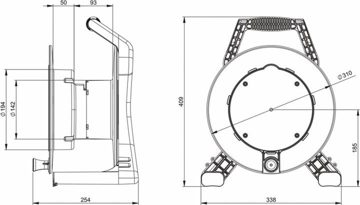 Produktbild PCE Kabeltrommel,, XREEL 310, 40m (40 m)