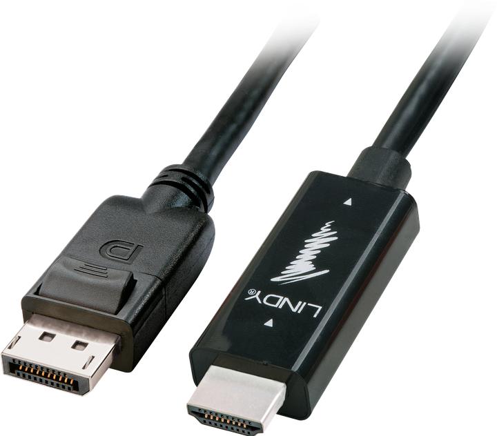 Actual product image Lindy HDMI - DisplayPort (2 m, DisplayPort, HDMI, 1.4)