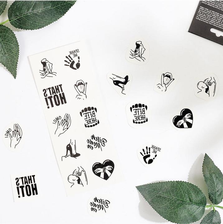 Immagine prodotto Secret play Set Di 10 Tatuaggi Temporanei Kinky Collection