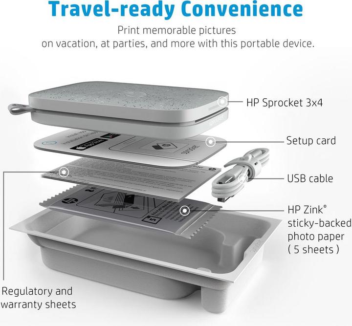 Actual product image HP Sprocket 3x4 (Colour)