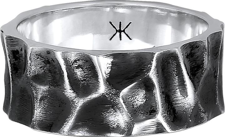 Image du produit Kuzzoi Bague Hommes Bandeau Forgé Used Look 925 Argent (56, Argent 925)