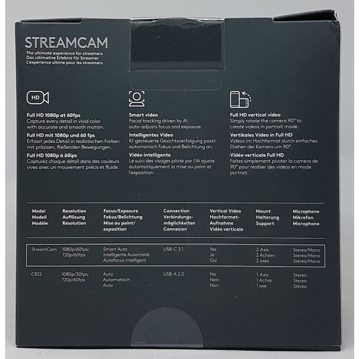 Produktbild Logitech StreamCam (2 Mpx)