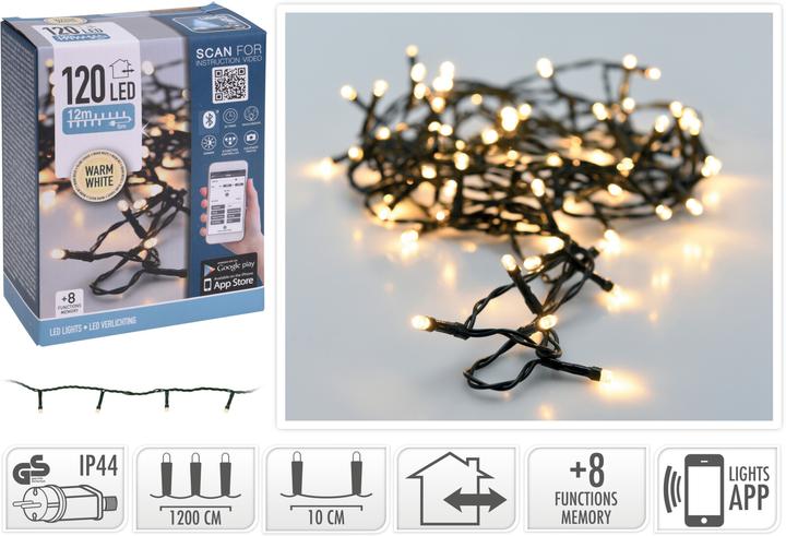 Actual product image Koopman 120 LED fairy lights - approx. 12 m - warm white (12 m)