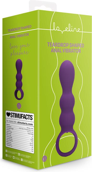 Produktbild Shots Teardrop Shaped Anal Vibrator - Clear Purple