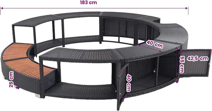 Image du produit vidaXL Whirlpool Umrandung