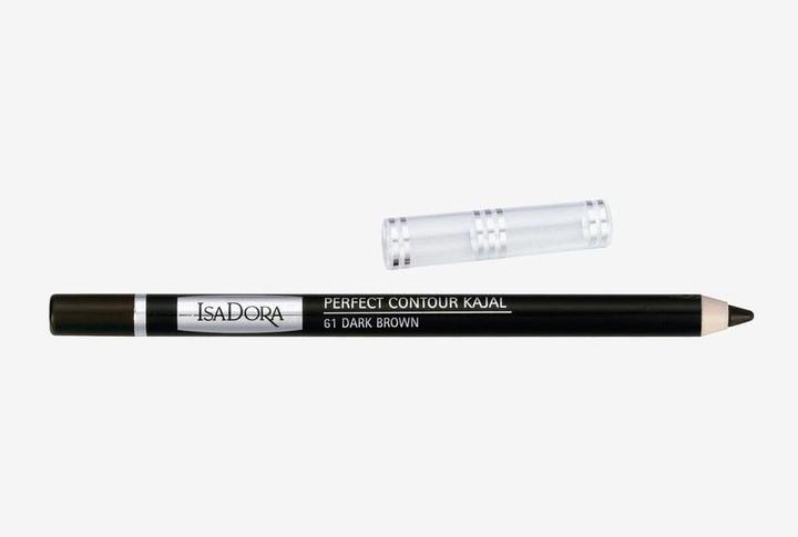 Produktbild Isadora Perfect Contour Kajal Brown Eyeliner Pencil Soft Intense Hypoallergenic Long Lasting Eye Liner 61 Da (61 Dunkelbraun)