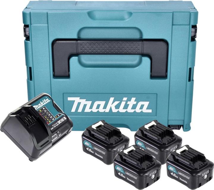 Produktbild Makita Power Source Kit 4x BL 1041 B Akku 12 V max. 4,0 Ah CXT ( 4x 197406-2 ) + DC 10 SB Ladegerät (12 V)