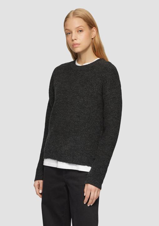 Immagine prodotto S.Oliver Strickpullover Melierter Strickpullover mit überschnittenen Ärmeln (XXL)