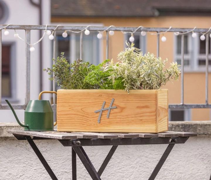 VCM Holz Kräuterbeet Küche Topf Pflanzkasten