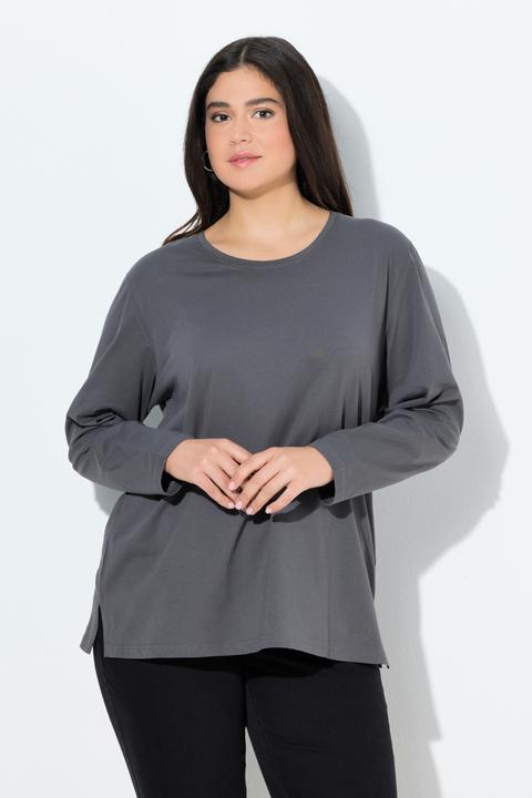 Produktbild Ulla Popken Shirt, Relaxed, Rundhalsausschnitt, Langarm (54)