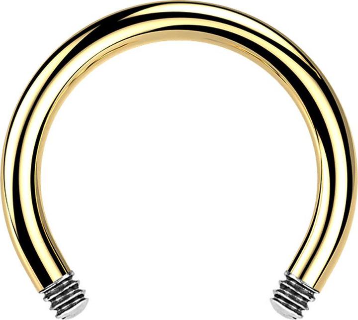 Immagine prodotto Star Piercing Bilanciere circolare placcato oro (senza ottone, Titanio)