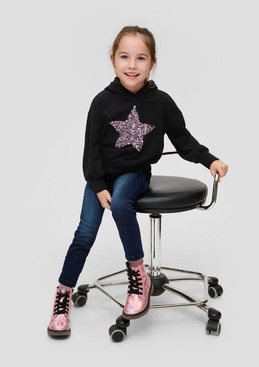 Produktbild s.Oliver Sweatshirt Sweatshirt mit Pailletten-Stern (128, 134)