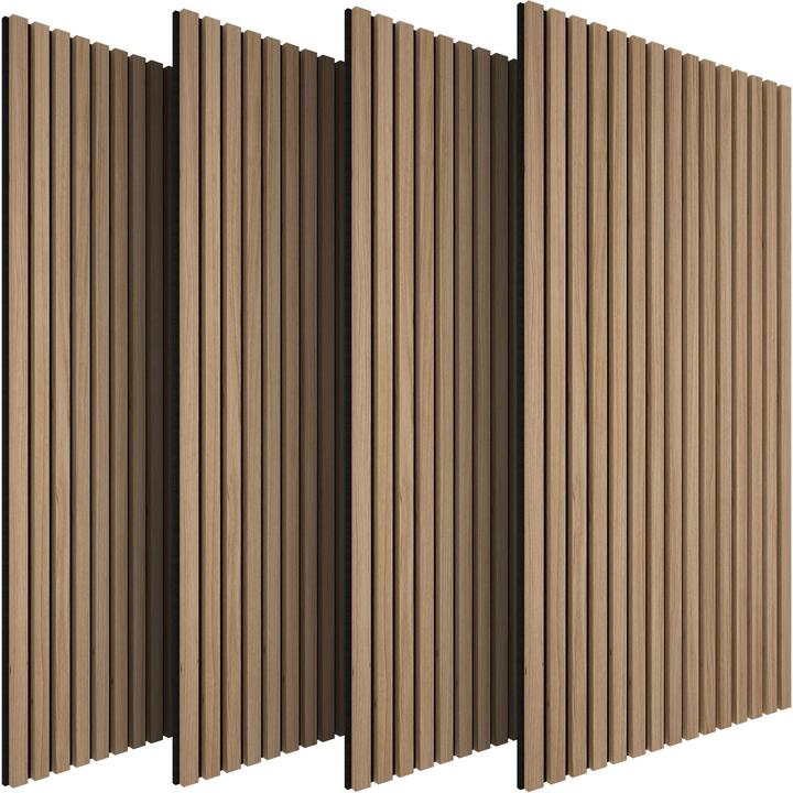 tectake Set di pannelli acustici Sonic Wall effetto legno (4 pz.)