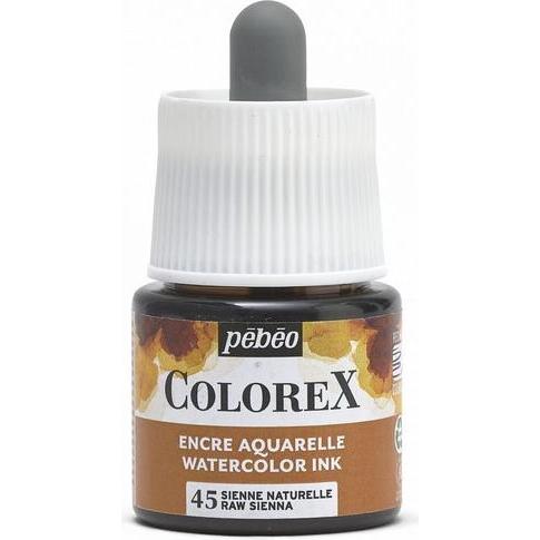 Pebeo, Künstlerfarbe + Bastelfarbe, Colorex Wassertinte (natürliche Siena, 45 ml)