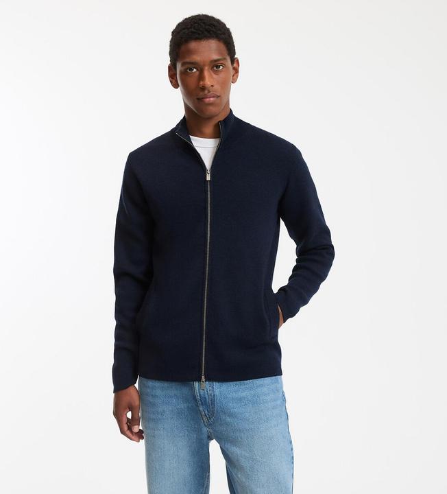 Actual product image La Redoute Collections Signature Merino Wool Cardigan with Zipper (3XL)