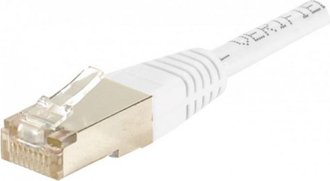 Actual product image Exertis Connect Patch cable S/FTP, PiMF, CAT.6, white, 20.0 m Patch cable with particularly narrow bend protection (S/FTP, CAT6, 20 m)