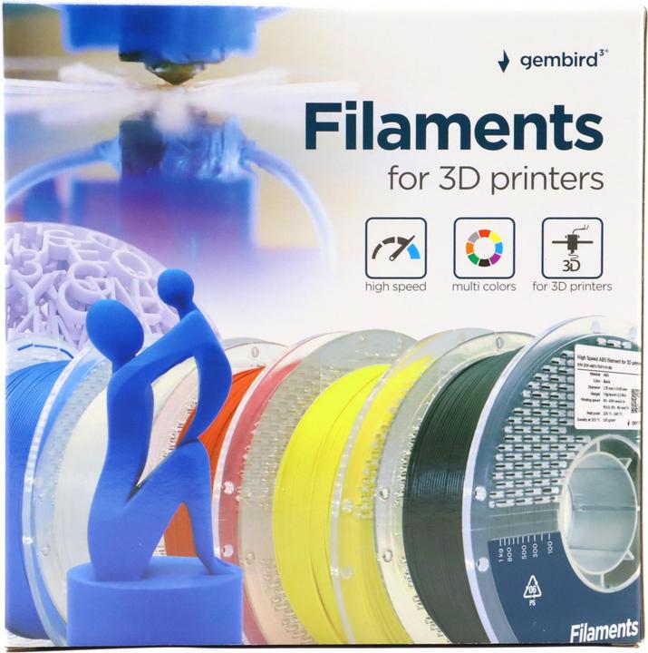 Image du produit Gembird 3DP-ABS1.75HY-01-B (ABS, 1.75 mm, 1000 g, Bleu)