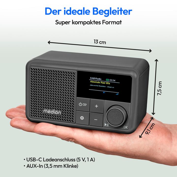 Actual product image Medion LIFE S66822 Portable DAB+ radio (DAB+, FM, Bluetooth)