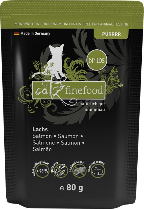Produktbild Catz Finefood Purrrr No.105 Lachs (Adult, 16 Stk., 80 g)