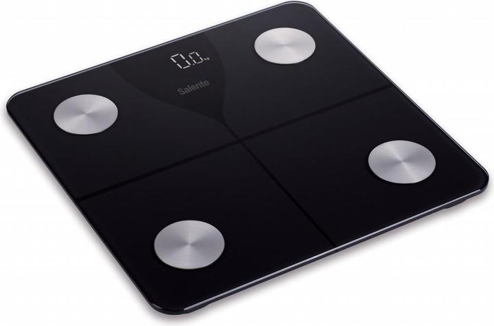 Actual product image Evolveo Salente SlimFit, osobná diagnostická fitness váha, Bluetooth, Äerná (180 kg)